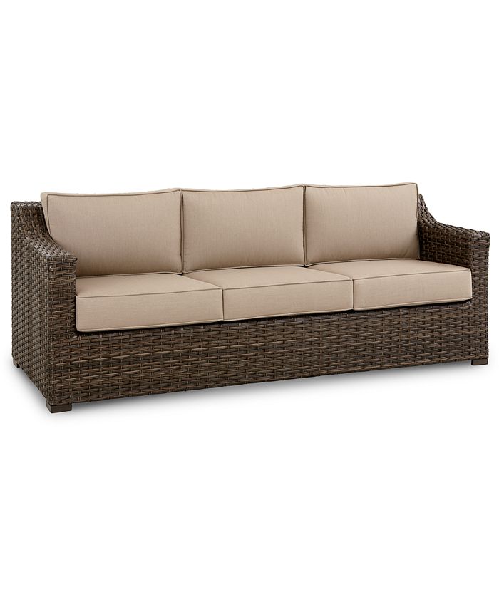 Furniture Camden Wicker Outdoor Sofa, Created for Macy's Macy's