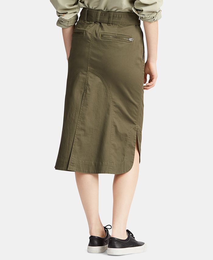 Polo Ralph Lauren Twill Cargo Skirt - Macy's