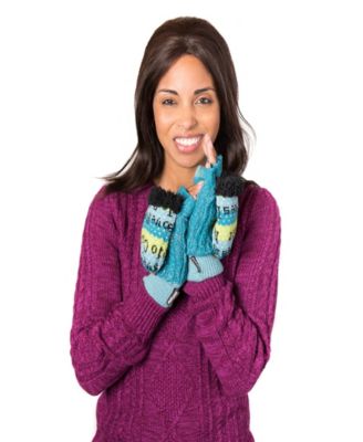 Muk Luks Women's Fingerless Flip Mittens