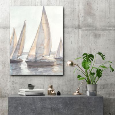 Plein Air Sailboats I Gallery-Wrapped Canvas Wall Art - 18" x 24"