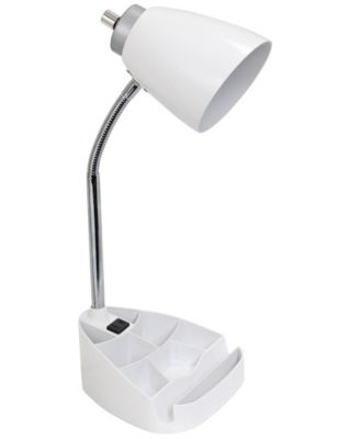 Limelight's Gooseneck Organizer Desk Lamp with iPad Tablet Stand Book Holder and Charging Outlet