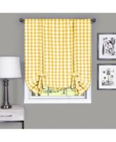 Yellow Plaid Curtains Drapes Macy S
