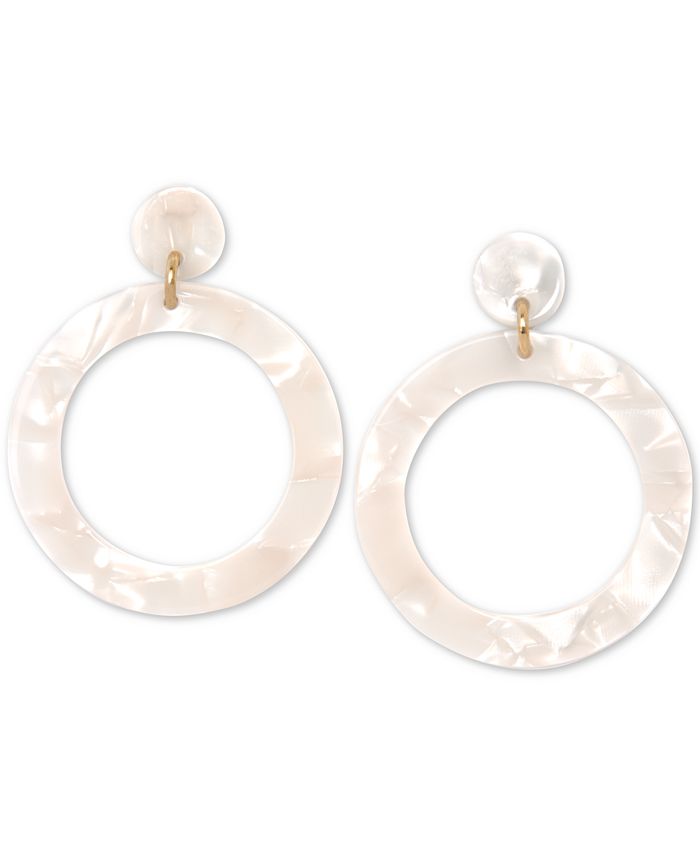 Zenzii Gold-Tone Acetate Tortoise Shell-Look Drop Earrings - Macy's