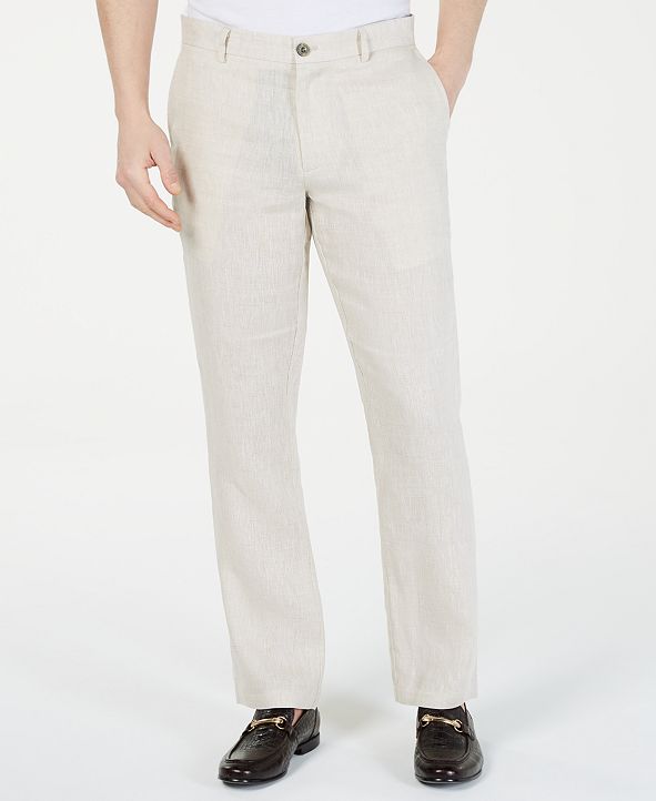 Tasso Elba Men's 100% Linen Pants, Created for Macy's & Reviews - Pants ...