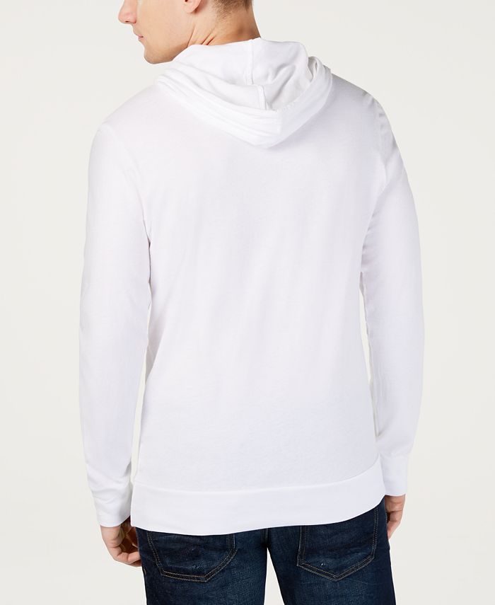 Lacoste hoodie jersey long sleeve tee shirt with kangaroo pocket clearance
