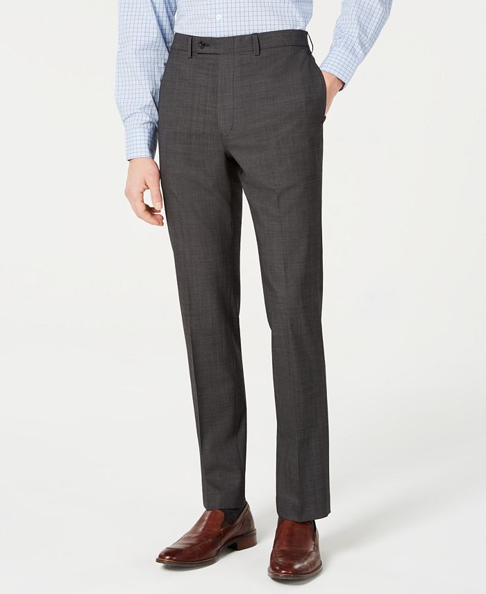 Calvin Klein Men's Slim-Fit Stretch Solid Suit Pants & Reviews - Pants ...