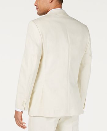Sean John Men's Classic-Fit Off White Solid Double Breasted Suit Jacket ...