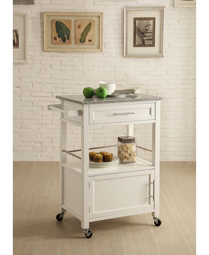 Linon Home Décor Mitchell Kitchen Cart with Granite Top Macy's