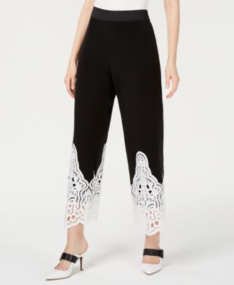 lace trim pants