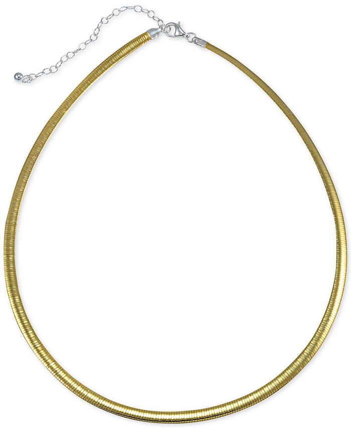 Giani Bernini Two-Tone Omega Link Chain Necklace in 18k Gold-Plated ...