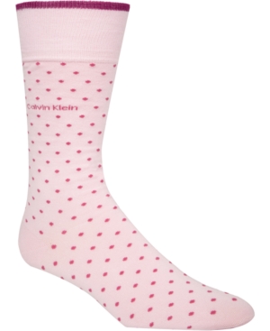 Calvin Klein Men's Giza Pindot Crew Socks