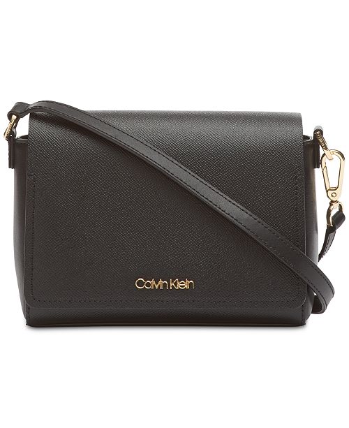 Calvin Klein Clara Leather Crossbody & Reviews - Handbags & Accessories ...