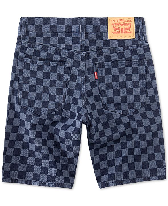 Levi's Little Boys 502 CheckerboardPrint TaperFit Denim Shorts