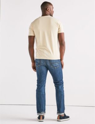 Lucky Brand Mens Venice Burnout Notch Neck Tee Shirt, Burnout Notch Neck