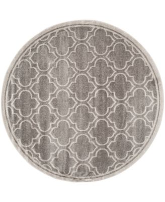 Amherst Gray and Light Gray 9' x 9' Round Area Rug
