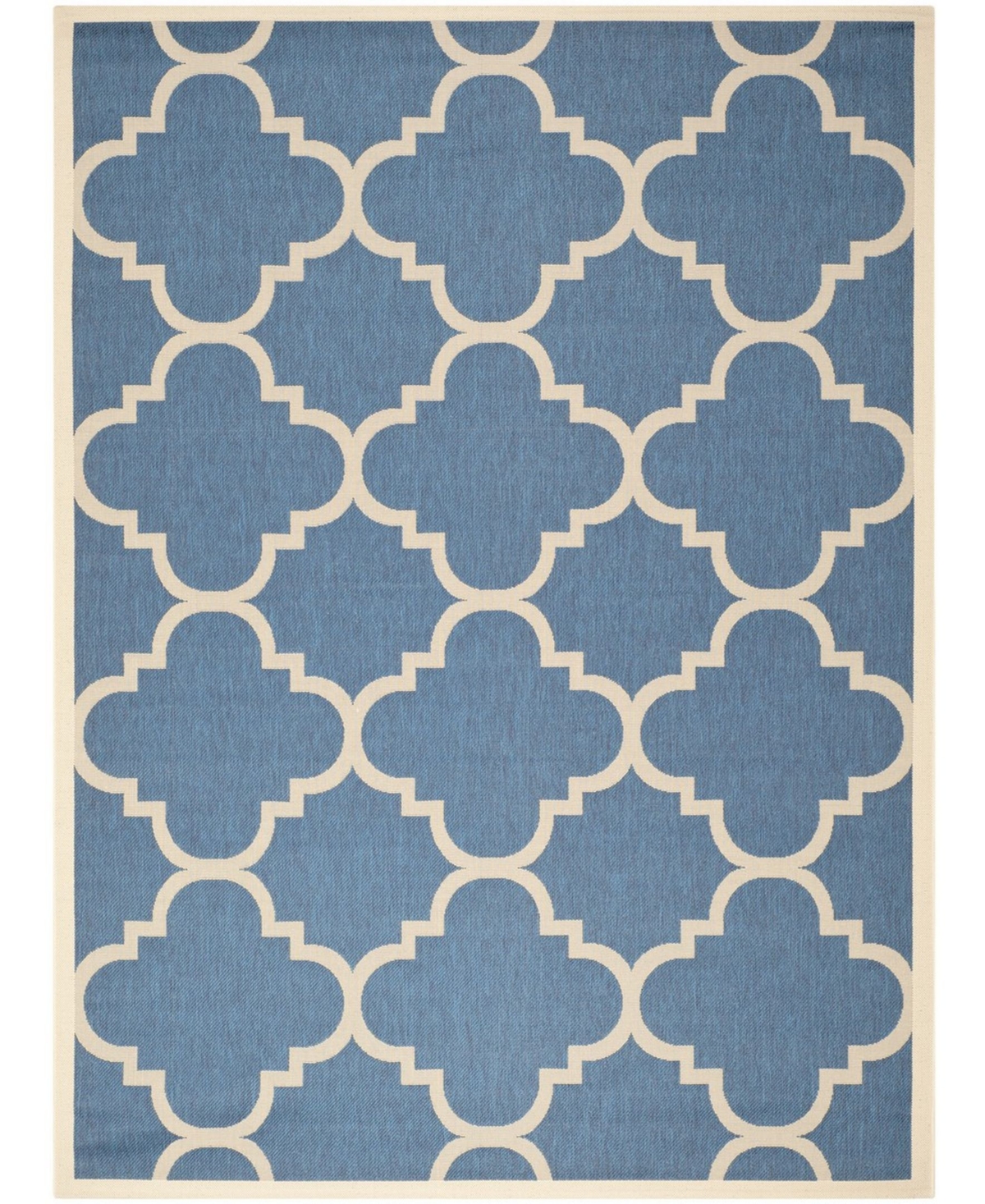 Safavieh Courtyard Blue and Beige 8'11in x 12' Sisal Weave Rectangle Outdoor Area Rug - Blue / Bei