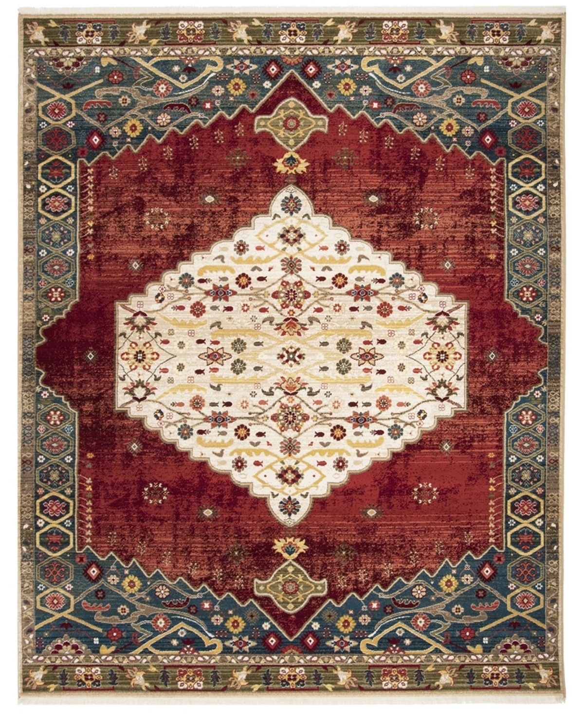 Safavieh Kashan 9' x 12' Area Rug - Ivory/Blue