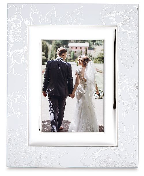 Lenox Silver Peony 5x7 Frame & Reviews Picture Frames Home Decor