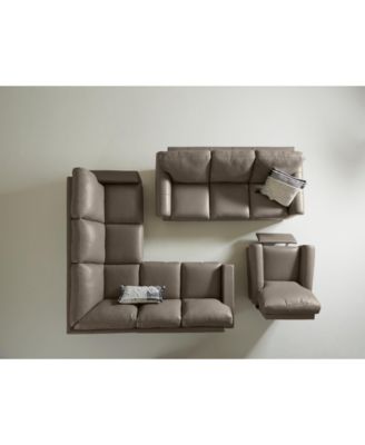 Furniture Orid Roll Arm Leather Sectional And Sofa Collection, Created for Macy's