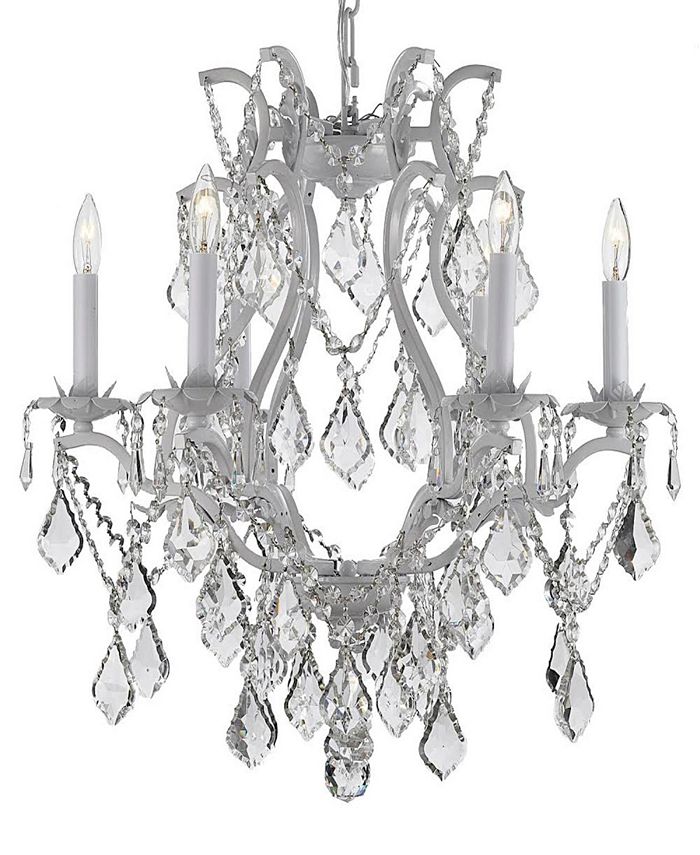 Harrison Lane Versailles 6-Light Wrought Iron and Crystal Plug-In ...