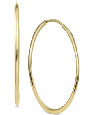 argento vivo endless hoop earrings