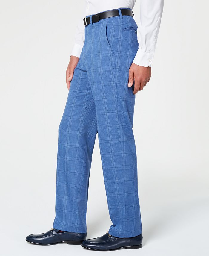 Sean John Men's ClassicFit Stretch Blue Plaid Suit Pants Macy's