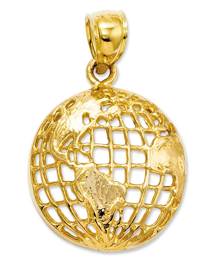 Macy's - 14k Gold Charm, Polished Globe Charm