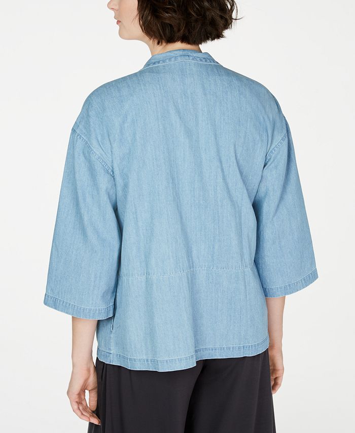 Eileen Fisher Organic Cotton Open-Front Jacket, Created for Macy's - Macy's