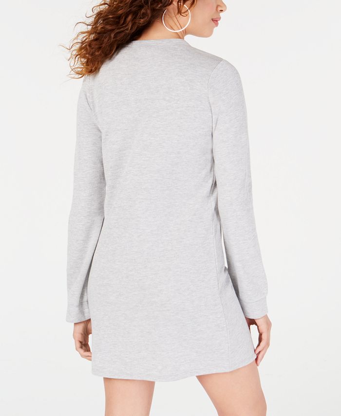 Material Girl Juniors' Lace-Up Sweatshirt Dress, Created for Macy's ...