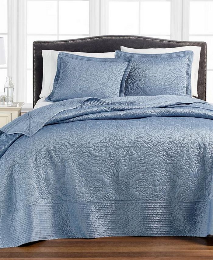 Martha Stewart Collection CLOSEOUT! Lush Embroidery Queen Bedspread