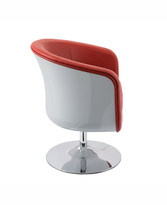CorLiving Modern Bonded Leather Swivel Tub Chair Macy's