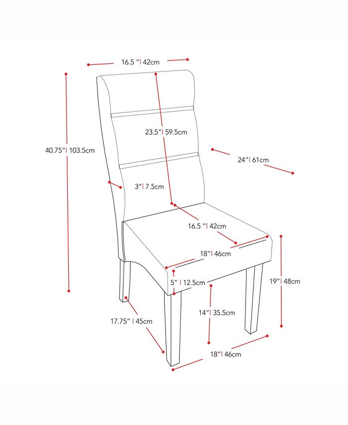 CorLiving Tall Back Upholstered Dining Chairs, Set of 2 Macy's