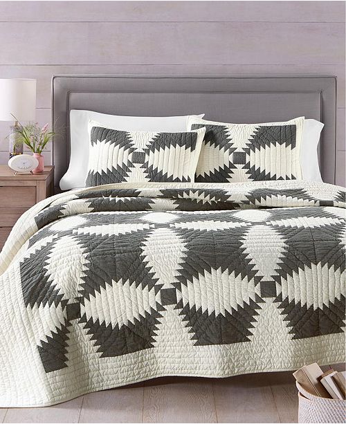 Martha Stewart Collection Closeout Windmill Artisan Twin Quilt