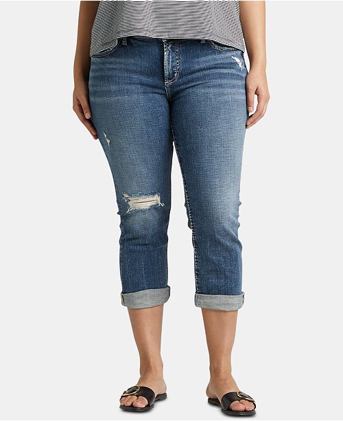 Silver Jeans Co. Plus Size Elyse Capri Jeans & Reviews Jeans Plus