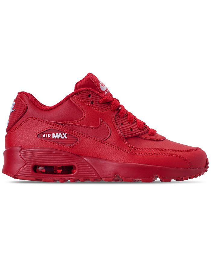 Nike Boys' Air Max 90 Leather Running Sneakers from Finish Line - Macy's