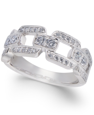 image of Diamond Chain Link Statement Ring (1/2 ct. t.w.) in 14k White Gold