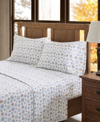 Novelty Printed Cotton Flannel 4-Pc. Sheet Set, Full