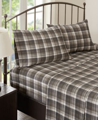 Printed Cotton Flannel 4-Pc. Sheet Set, Cal King