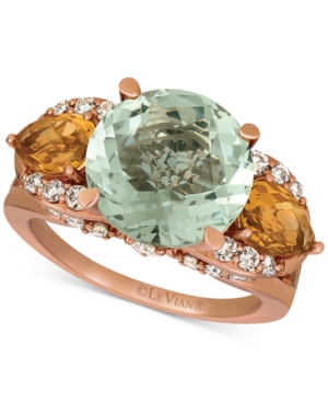 image of Le Vian Multi-Gemstone (7-1/5 ct. t.w.) & Nude Diamond (5/8 ct. t.w.) Ring in 14k Rose Gold