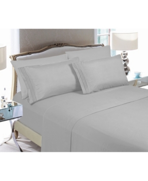 Elegant Comfort Luxury Soft Solid 4 Pc. Sheet Set, California King In Silver