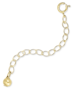 image of Giani Bernini 18k Gold over Sterling Silver Extension Chain Necklace, 2 Inch Chain Extender