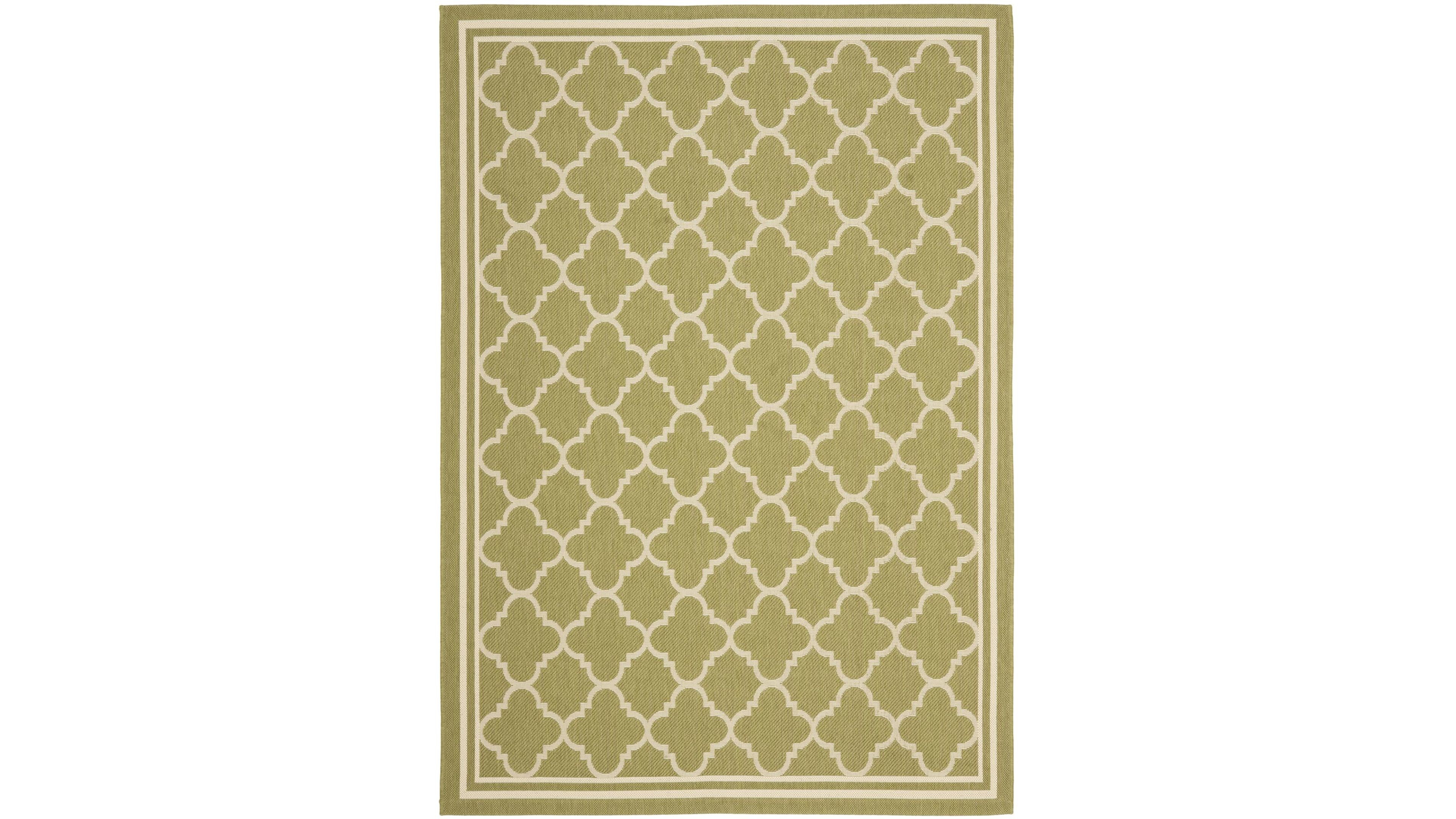 Safavieh Courtyard CY6918 Green and Beige 8' x 11' Outdoor Area Rug