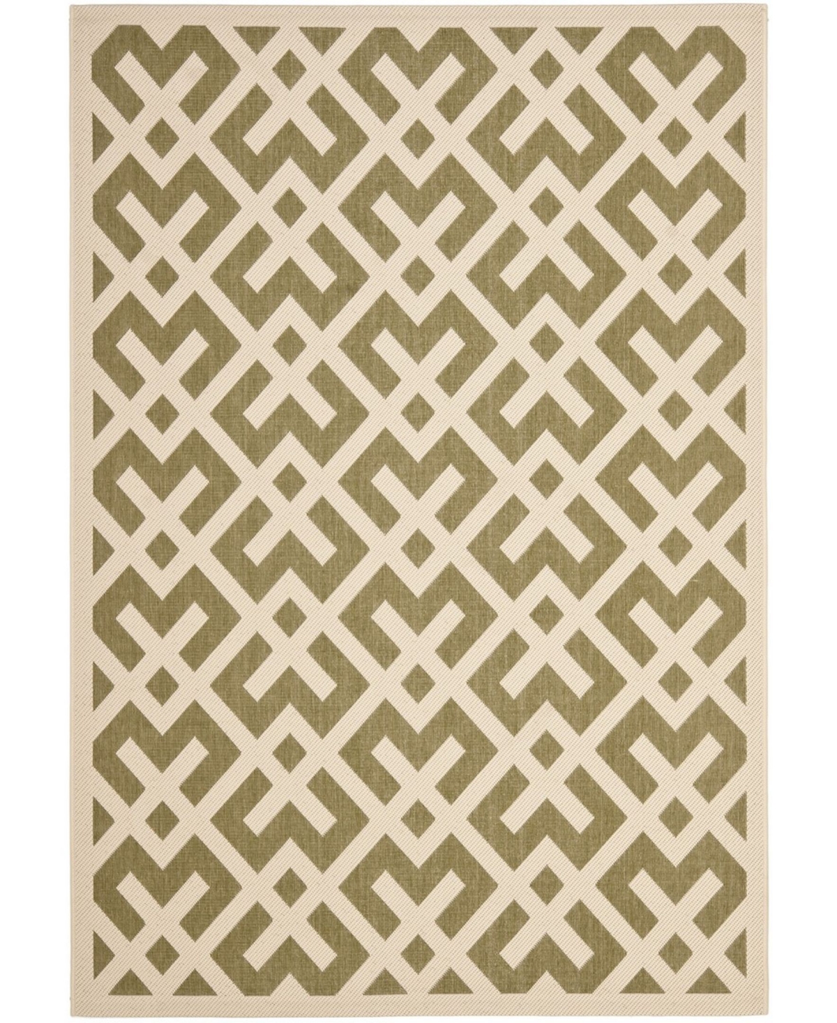 Safavieh Courtyard Green and Bone 8' x 11' Outdoor Area Rug - Green