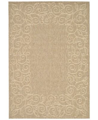 Courtyard CY5139 Dark Beige and Beige 8' x 11' Outdoor Area Rug