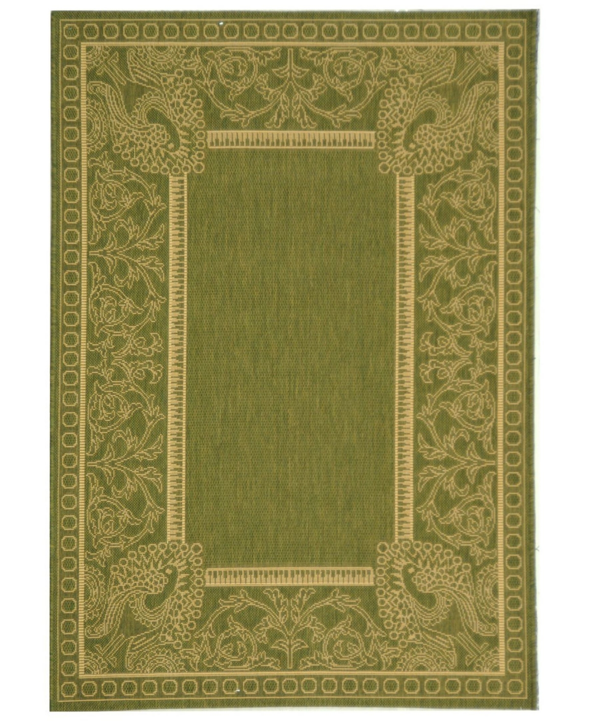 Safavieh Courtyard Olive and Natural 8' x 11' Outdoor Area Rug - Olive