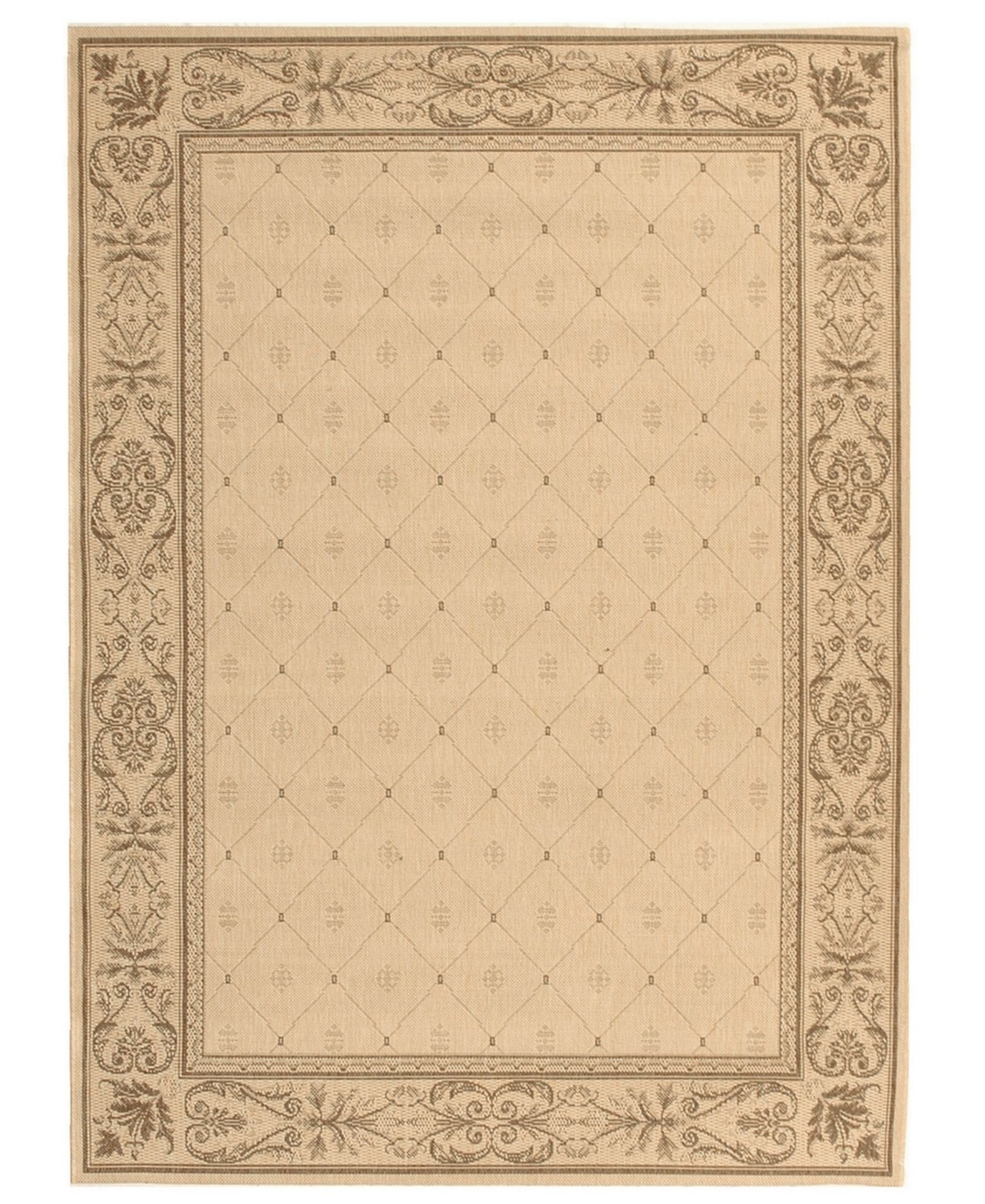 Safavieh Courtyard Natural and Brown 8' x 11' Outdoor Area Rug - Nude Or Na