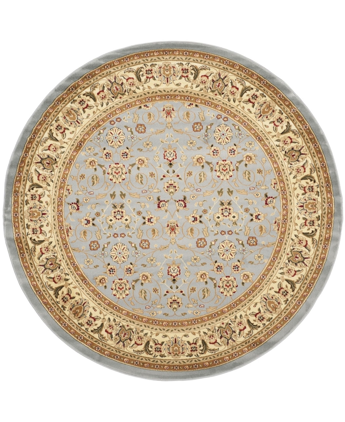 Safavieh Lyndhurst Light Blue and Ivory 10' x 10' Round Area Rug - Blue Group