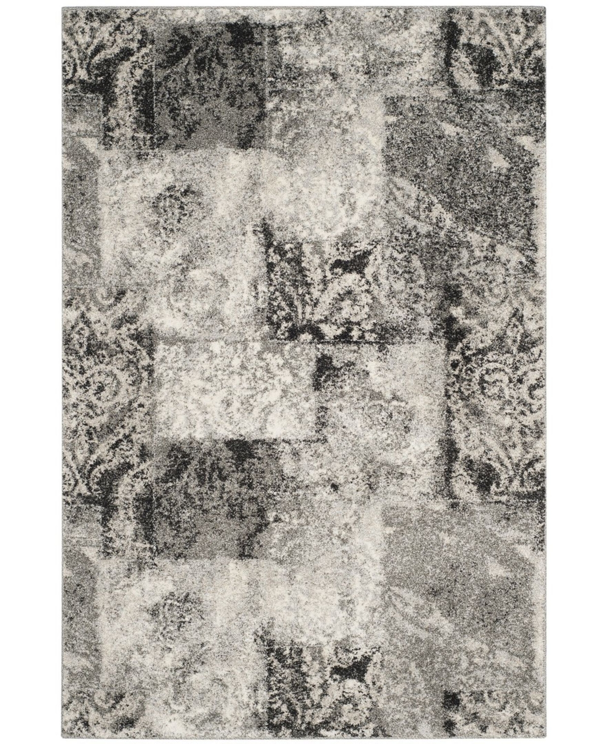 Safavieh Retro Cream and Gray 6' x 9' Area Rug - Cream