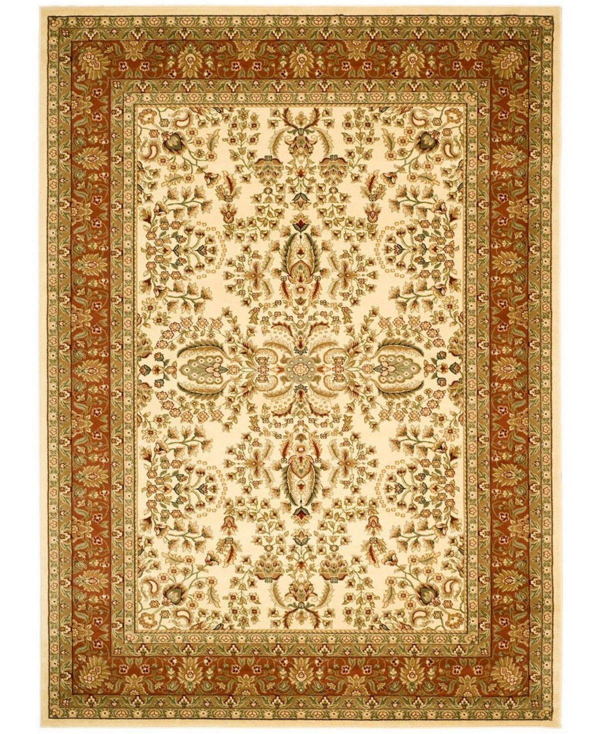 Safavieh Lyndhurst Ivory and Rust 11' x 15' Area Rug - Ivory
