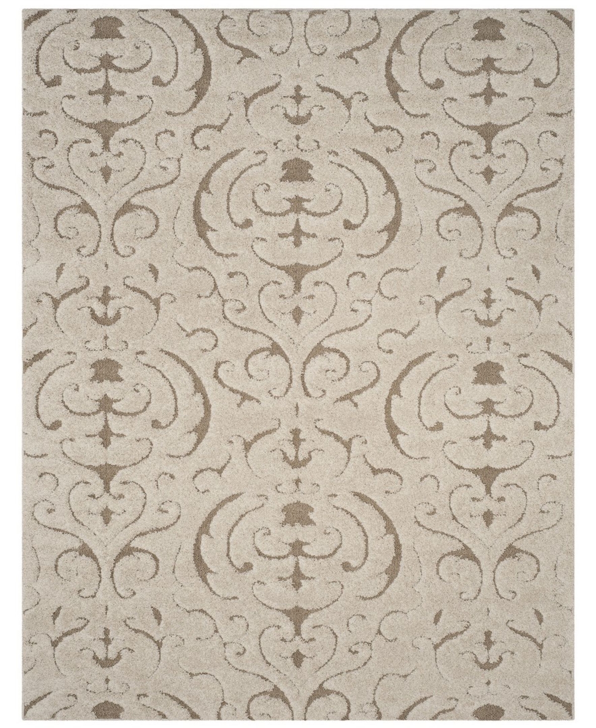 Safavieh Shag Cream and Beige 8' x 10' Area Rug - Cream / Be